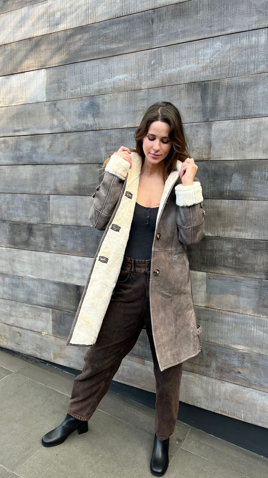 Gamulán Café 100% cuero ovino. ¡SAMPLE SALE! (sin cambios ni devoluciones)