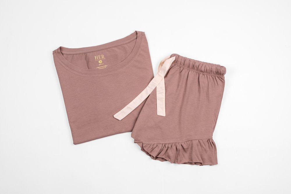 Pijama Loungewear 100% algodón peruano, Taupé