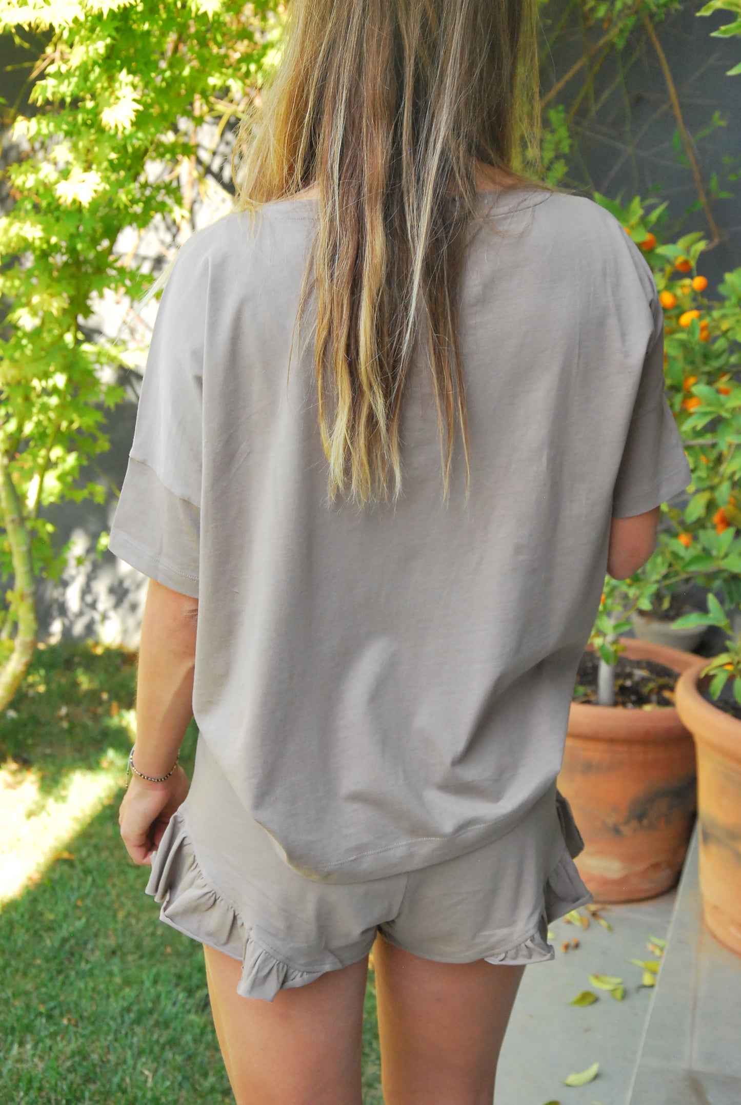 Pijama Loungewear 100% algodón peruano, Taupé