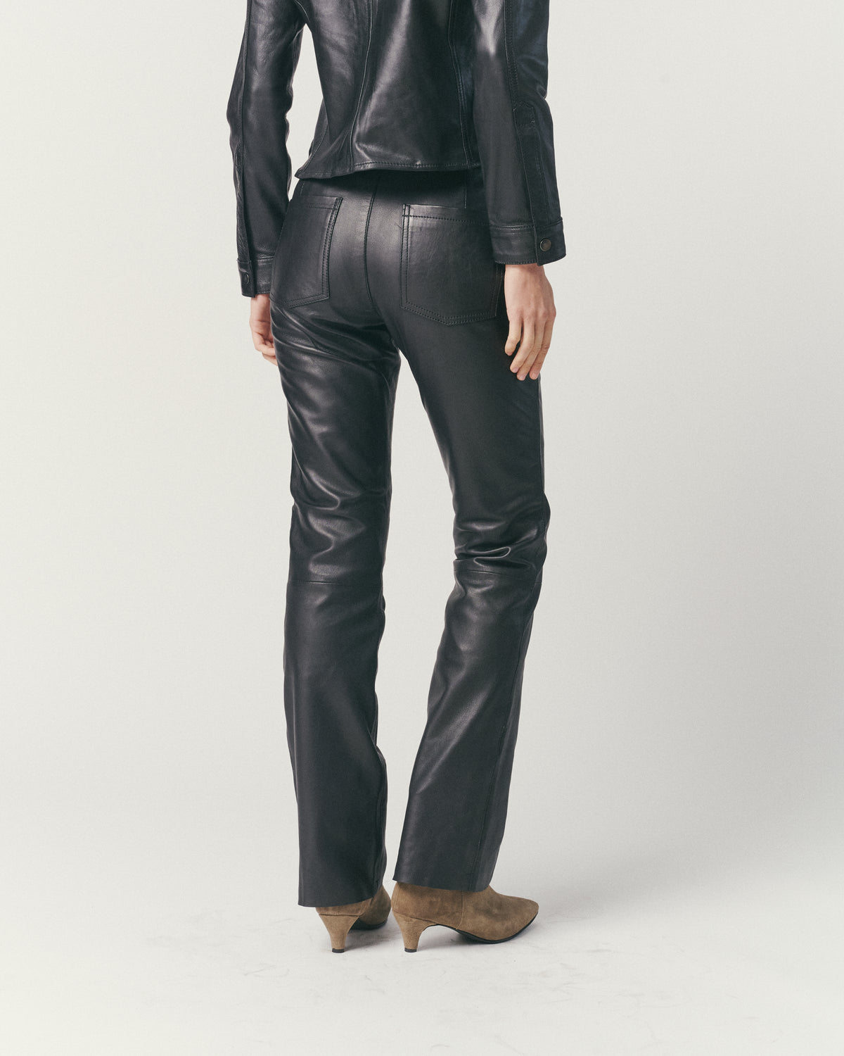Pantalón Cuero Negro Mujer | Ropa de Cuero Mujer Chile