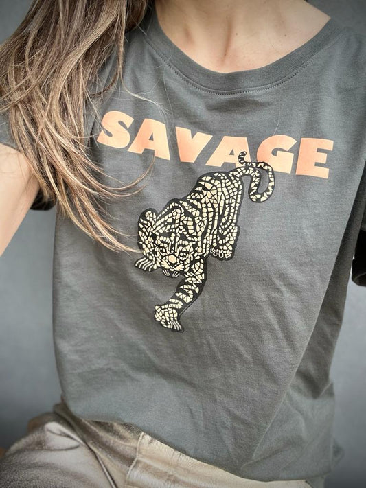 Polera 100% algodón pima, Savage charcoal