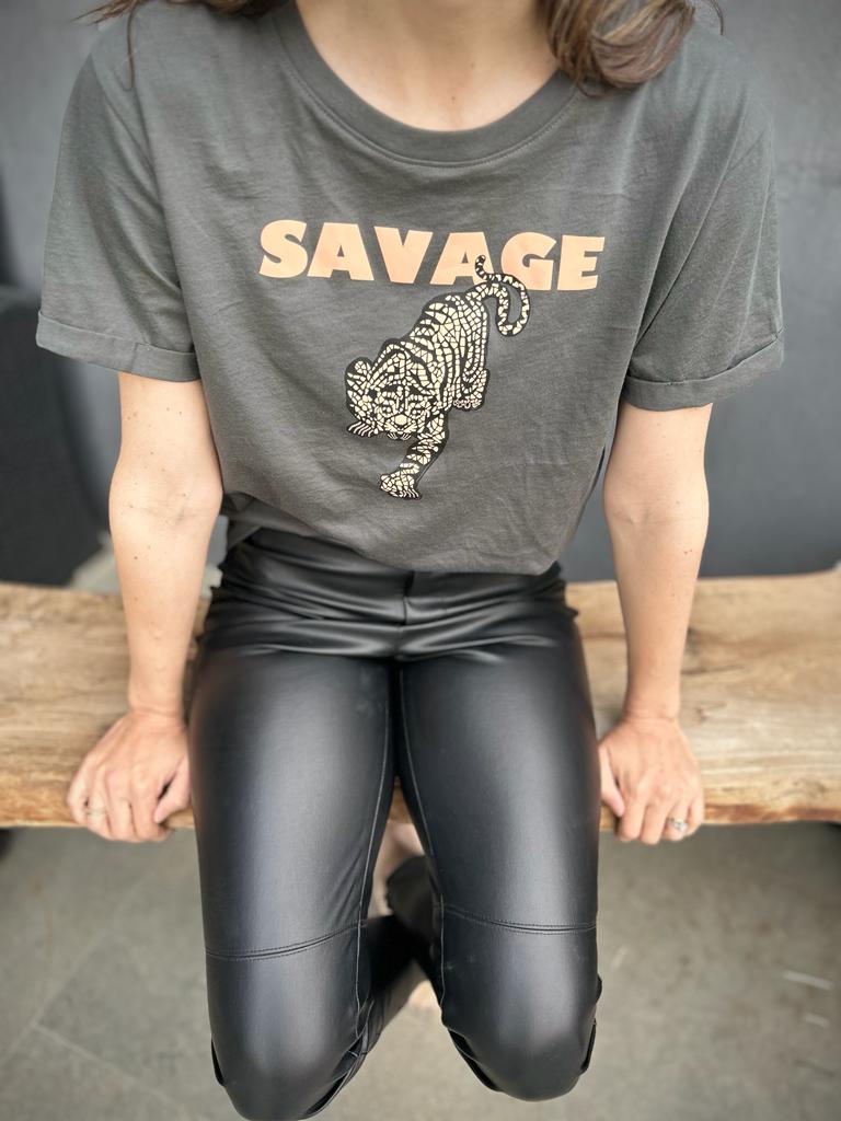 Polera 100% algodón pima, Savage charcoal