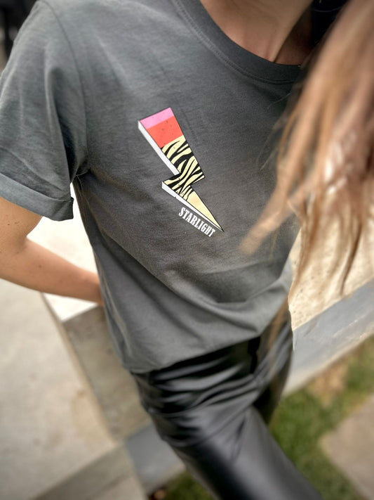 Polera 100% algodón pima, Starlight charcoal