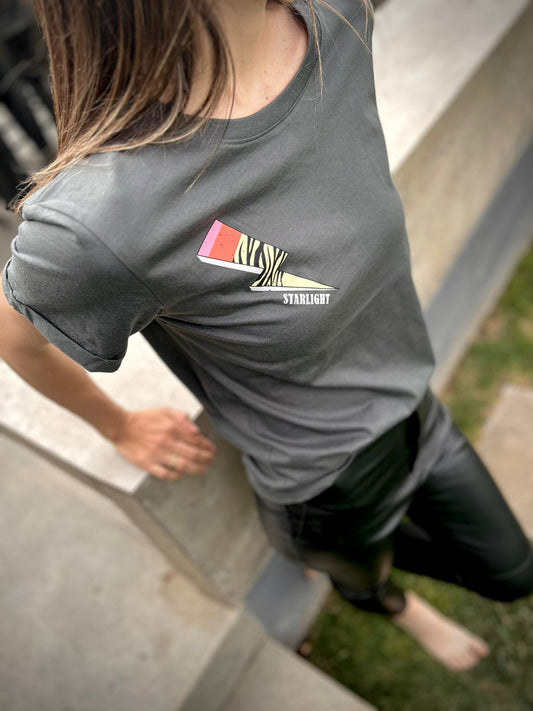 Polera 100% algodón pima, Starlight charcoal