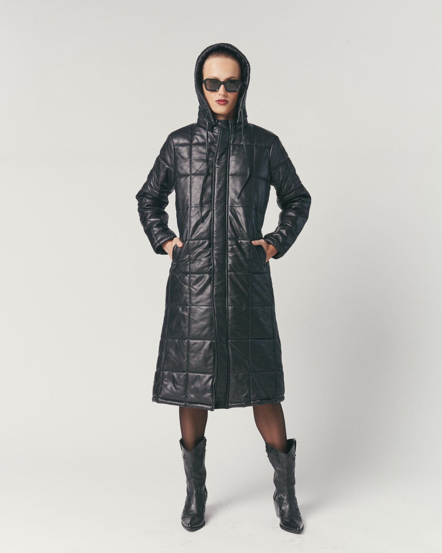 Chaqueta Puffa Majesty Negra 100% Cuero de oveja