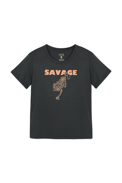 Polera 100% algodón pima, Savage charcoal