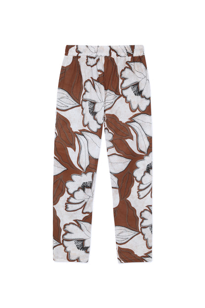 Pantalón estampado Lino Cayena