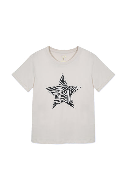 Polera zebra manga corta