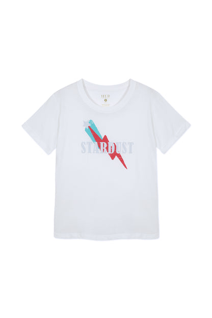 Polera 100% algodón pima, Stardust blanca