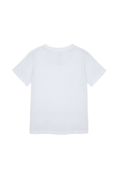 Polera 100% algodón pima, Stardust blanca