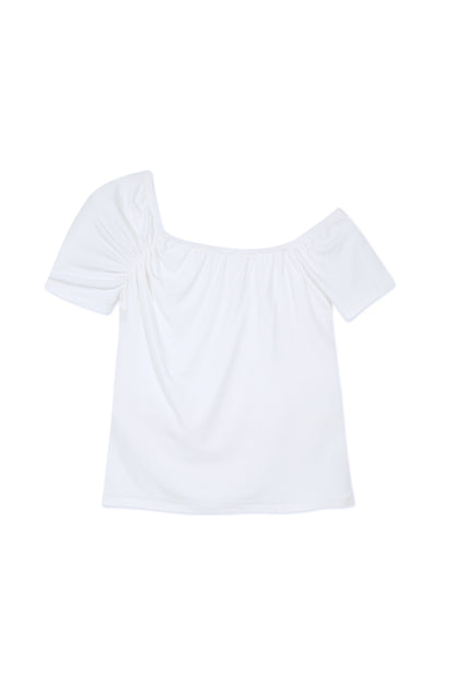 Top asimétrico Sienna blanco