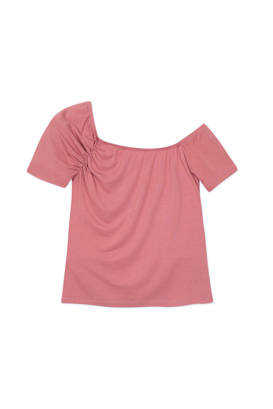 Top asimétrico Sienna rosa