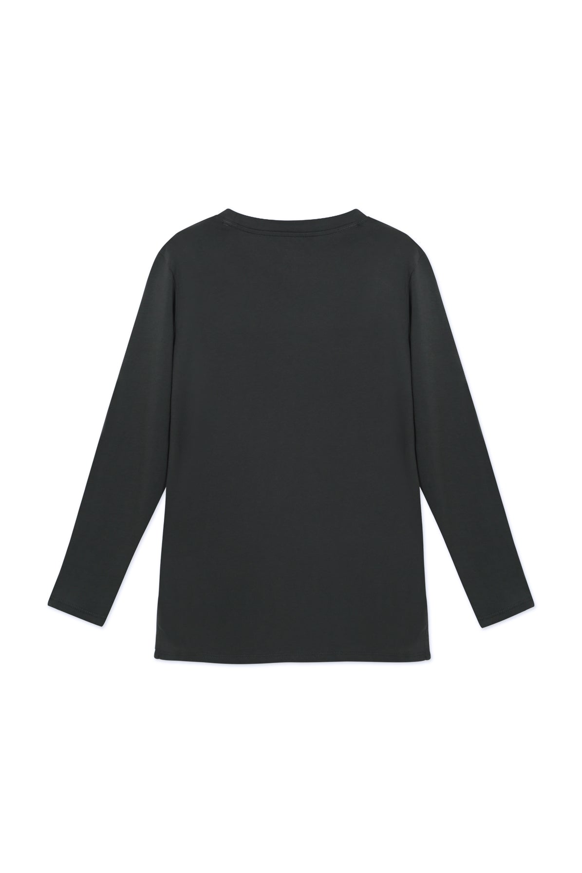 Polera manga larga de algodón pima charcoal