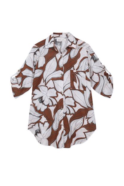 Blusa estampada Lino Cayena