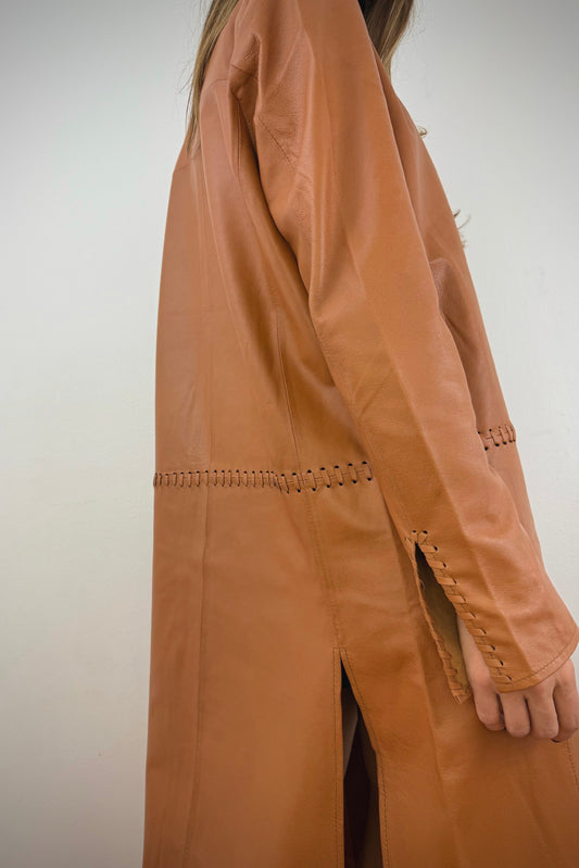 Capa larga 100% cuero