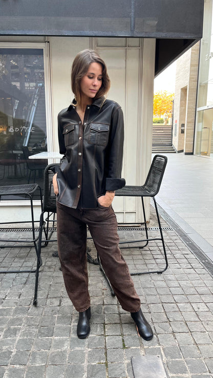 Camisa Stone 100% cuero ovino