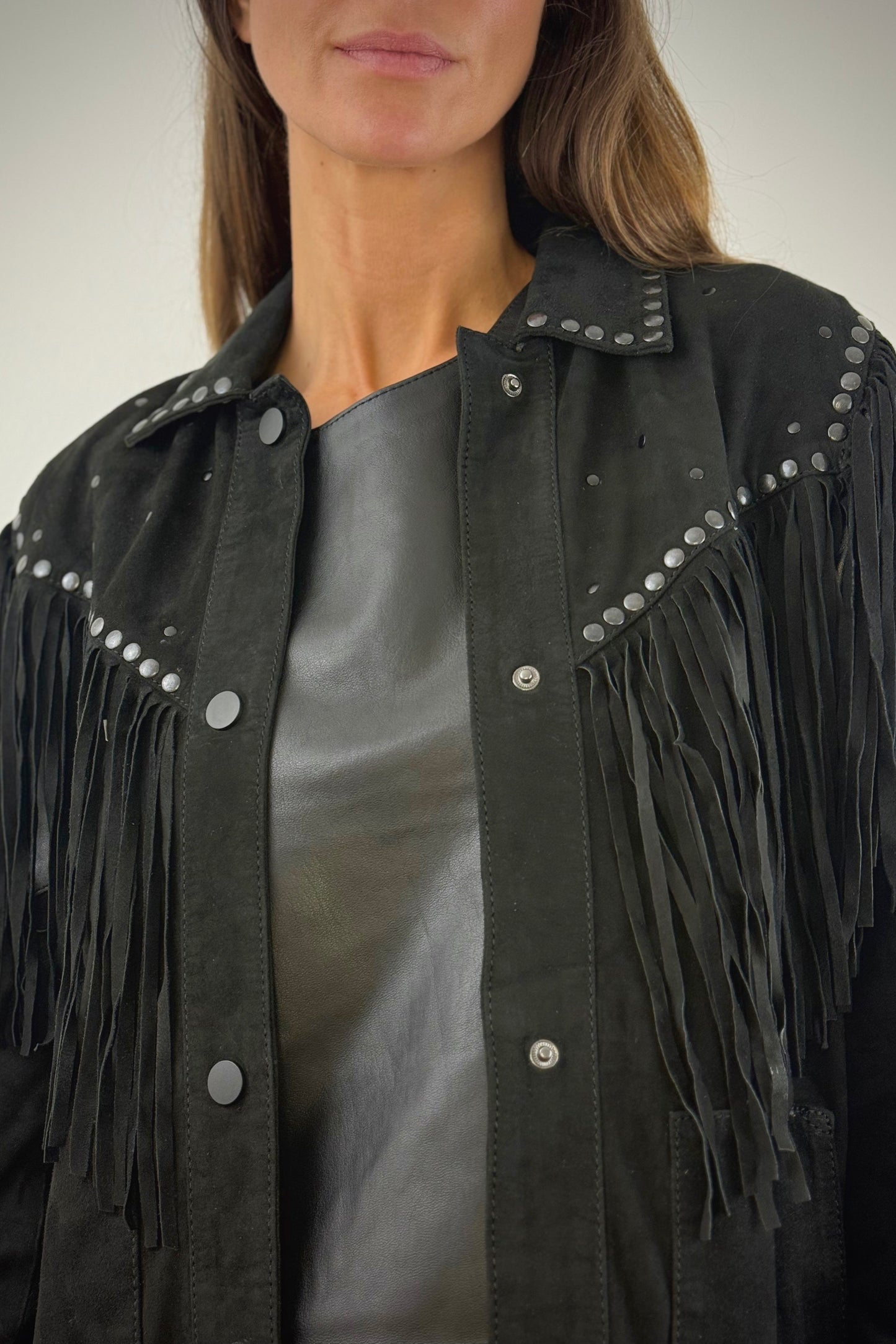 Chaqueta de Gamuza con flecos