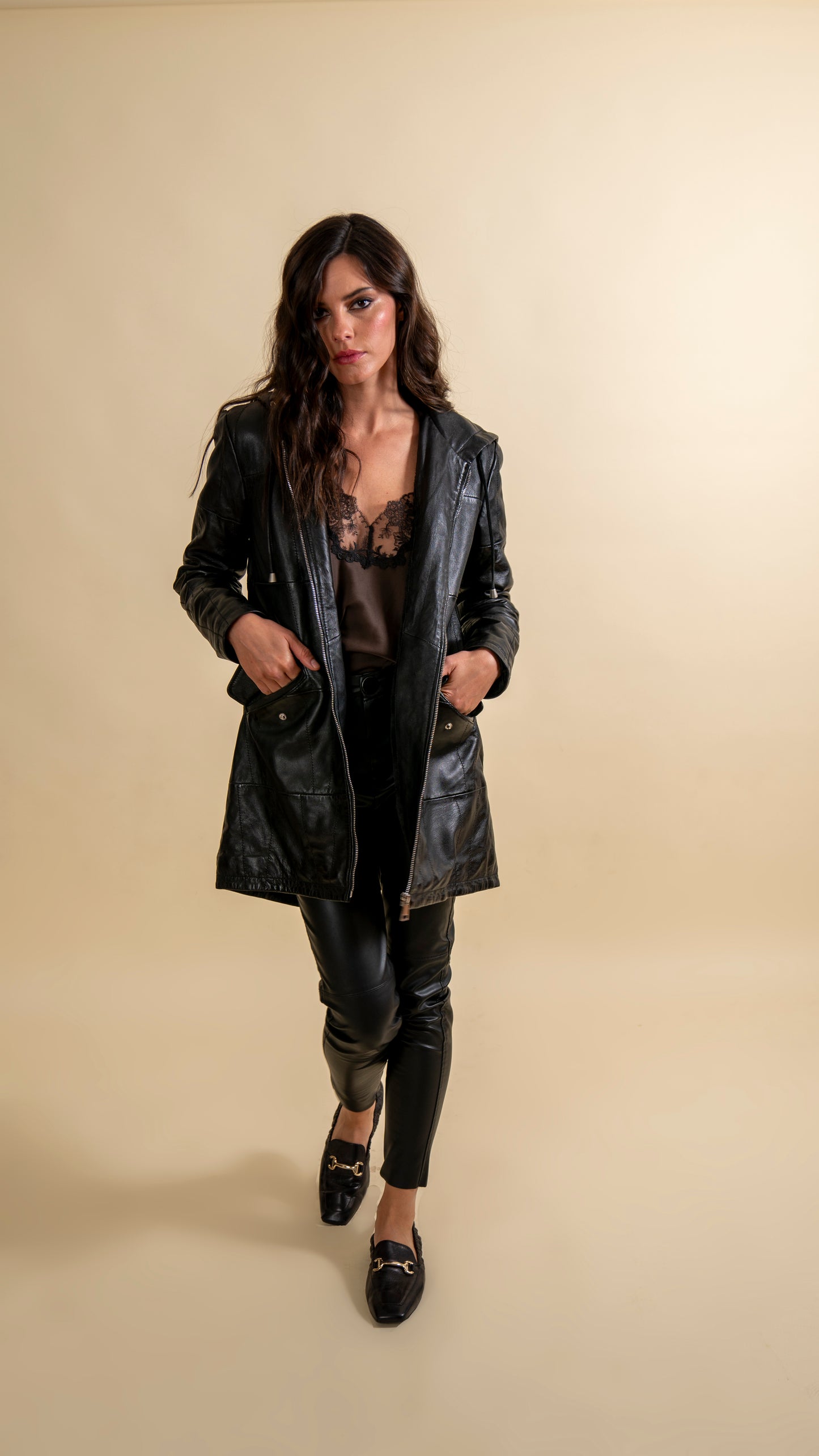 Chaqueta Brick 100% Cuero ovino