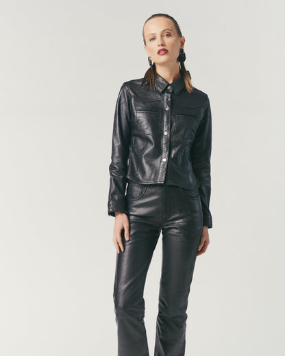 Camisa de Cuero Negra