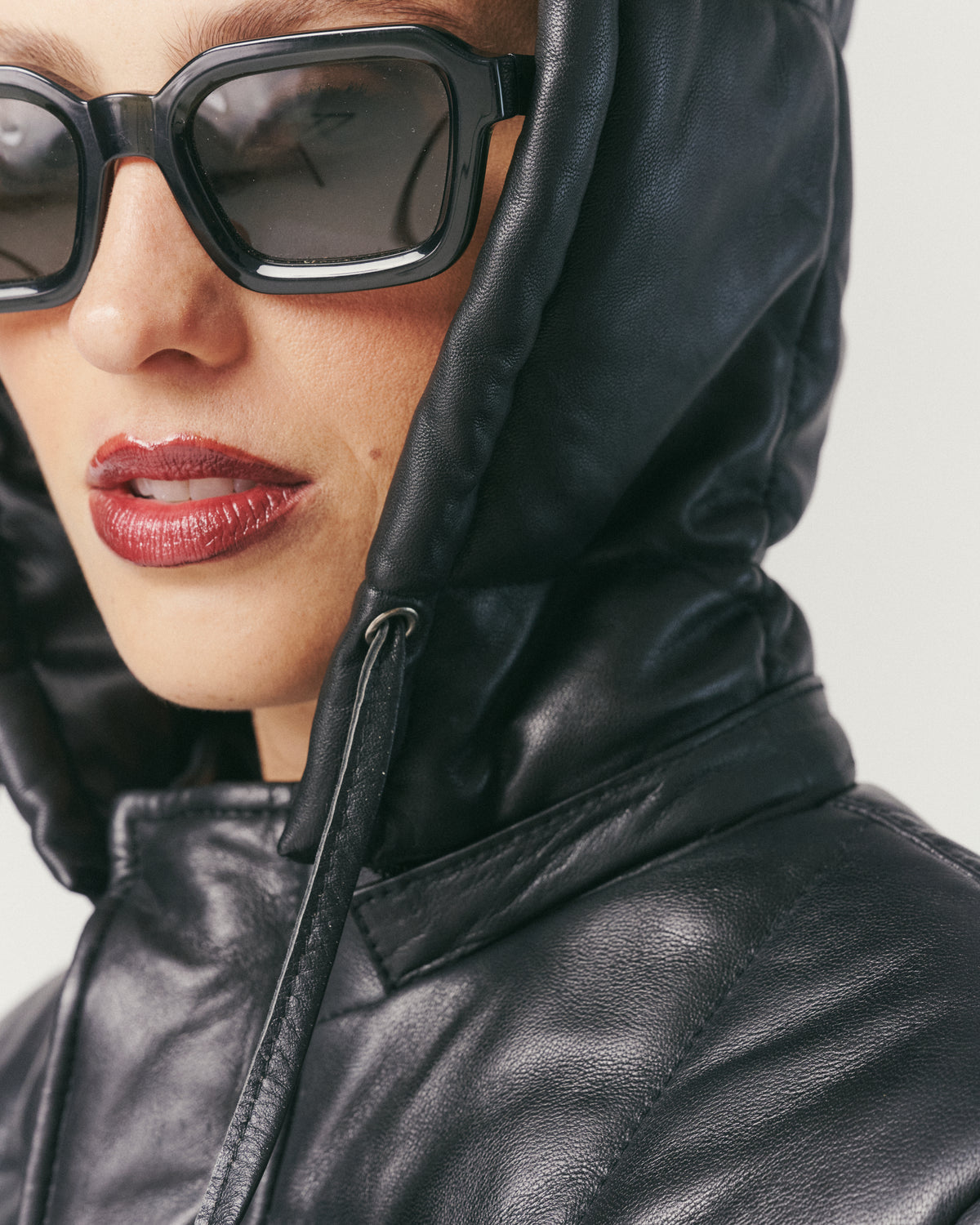 Chaqueta Puffa Majesty Negra 100% Cuero de oveja