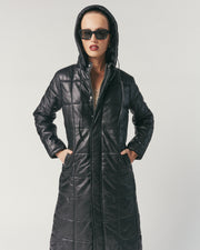 Chaqueta Puffa Majesty Negra 100% Cuero de oveja