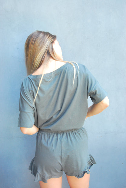 Pijama Loungewear 100% algodón peruano, Charcoal