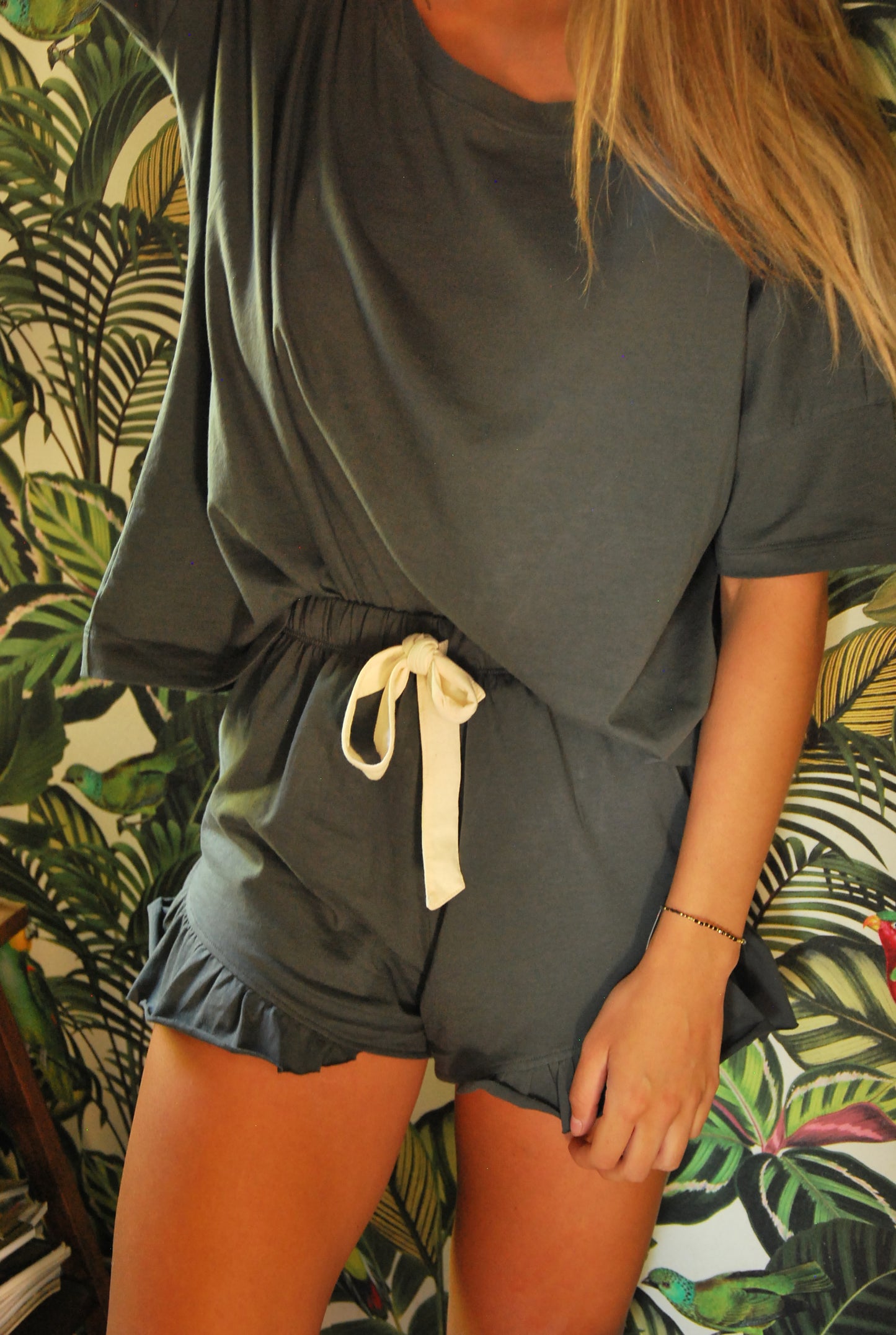 Pijama Loungewear 100% algodón peruano, Charcoal