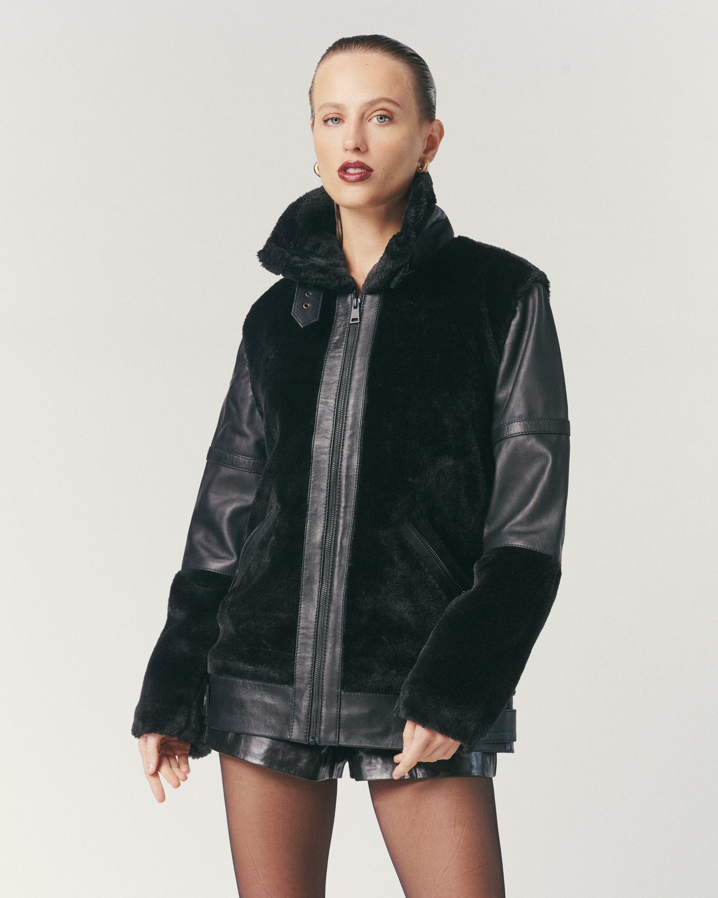 Chaqueta con Piel - Cuero de Oveja