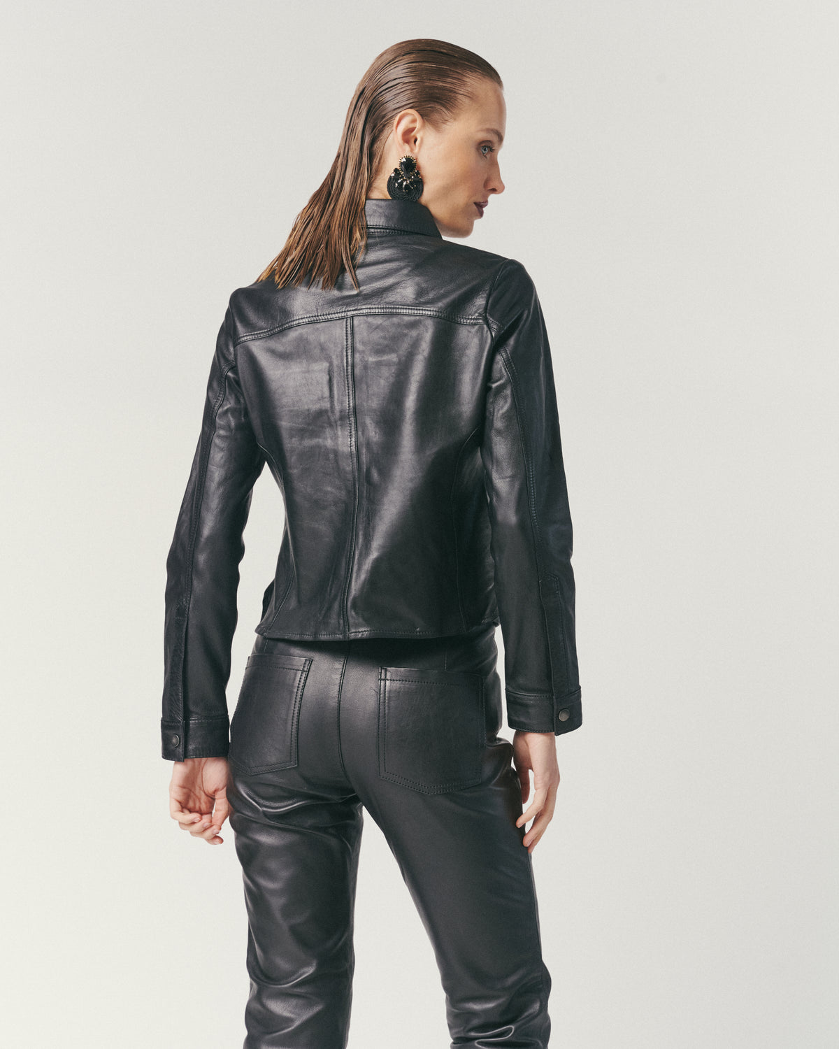 Pantalón Cuero Negro Mujer | Ropa de Cuero Mujer Chile