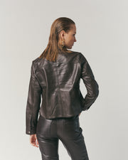 Pantalón Cuero Chocolate Mujer