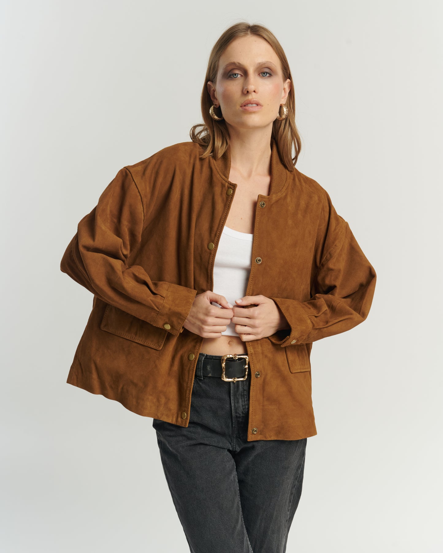 Chaqueta Gamuza Camel
