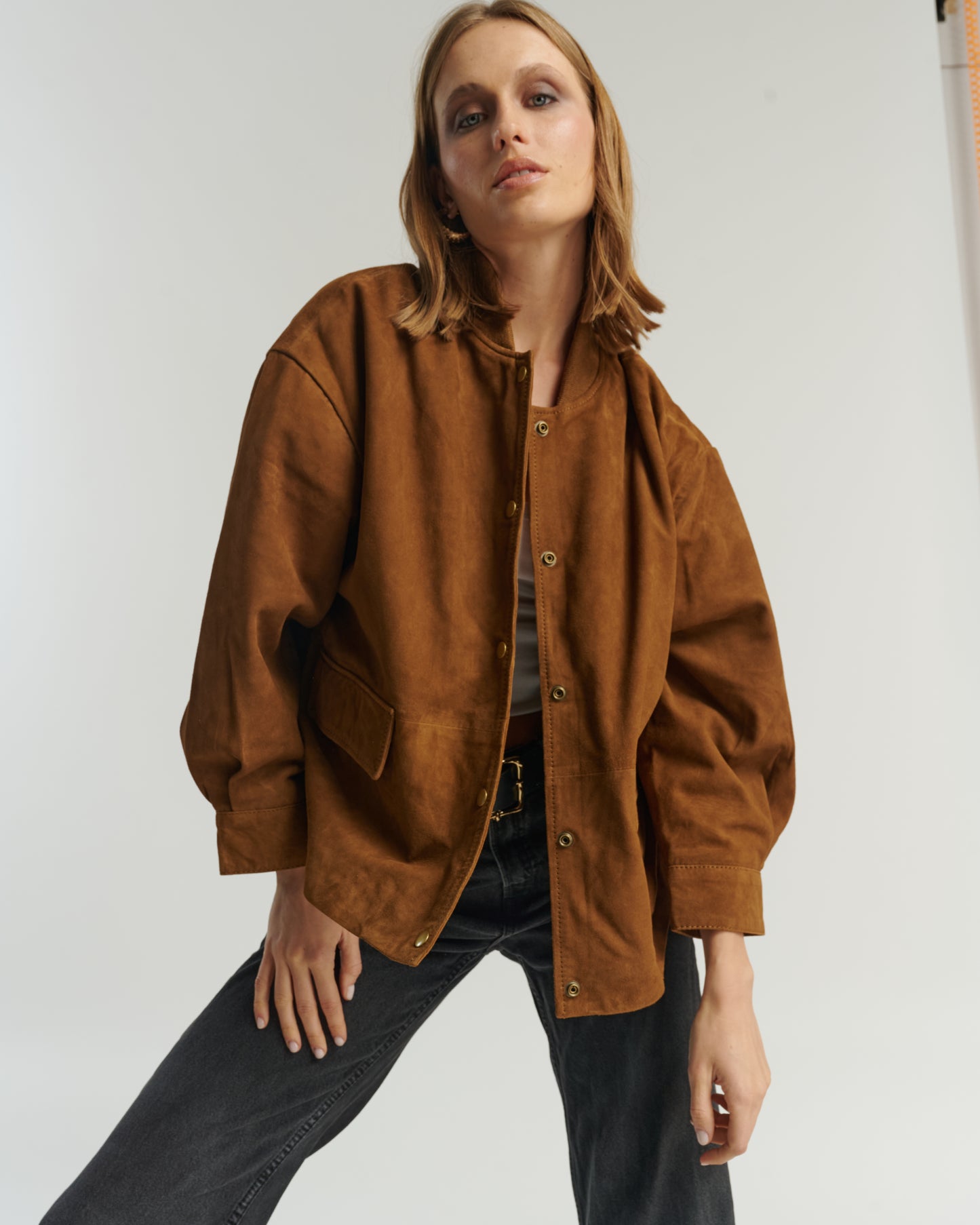 Chaqueta Gamuza Camel