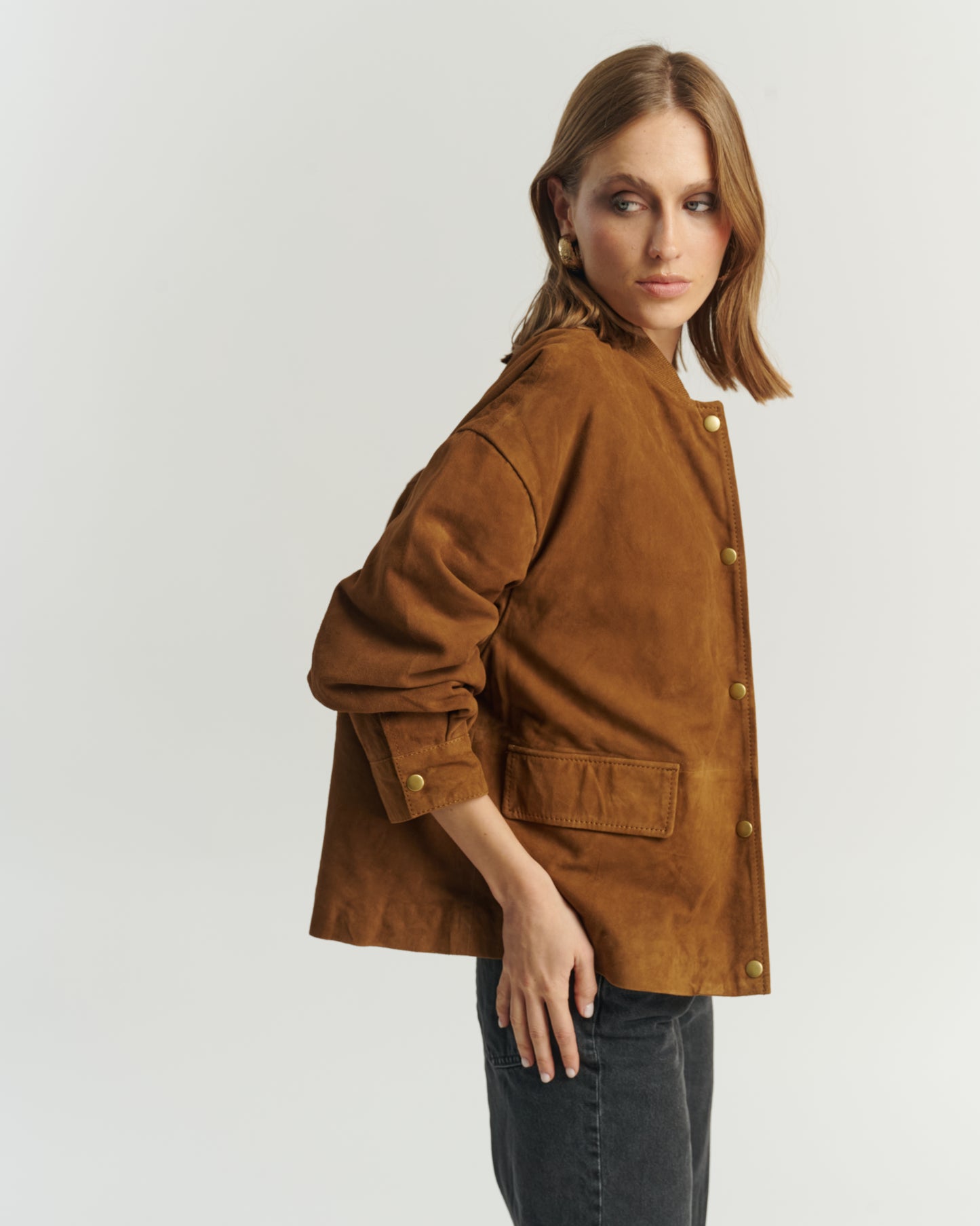 Chaqueta Gamuza Camel