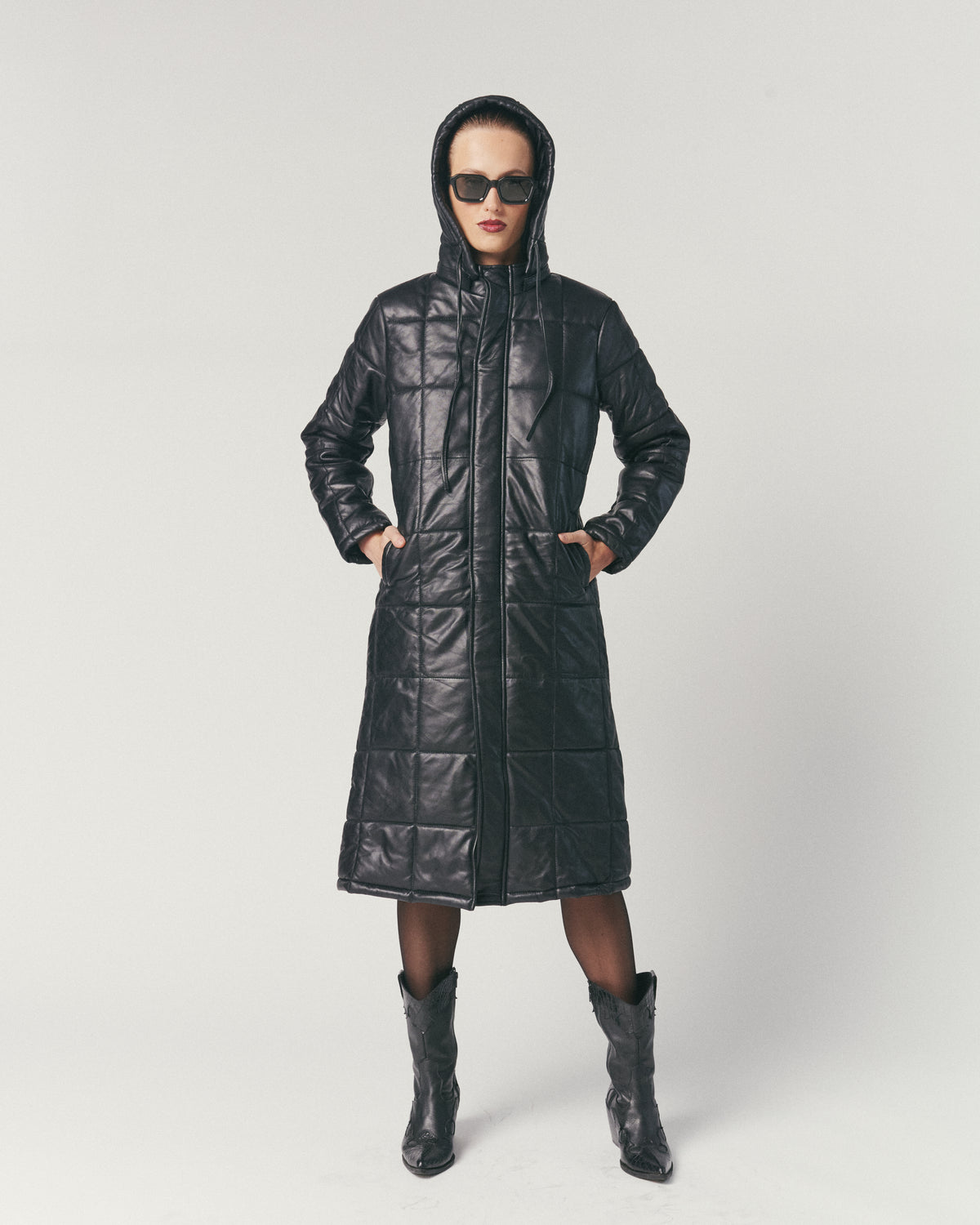 Chaqueta Puffa Majesty Negra 100% Cuero de oveja