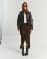 Bomber Cuero Chocolate — Leather for Life | 100% Cuero Ovino HER