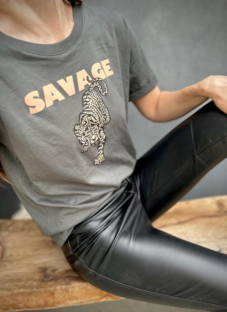 Polera 100% algodón pima, Savage charcoal