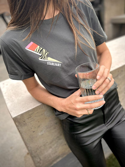 Polera 100% algodón pima, Starlight charcoal